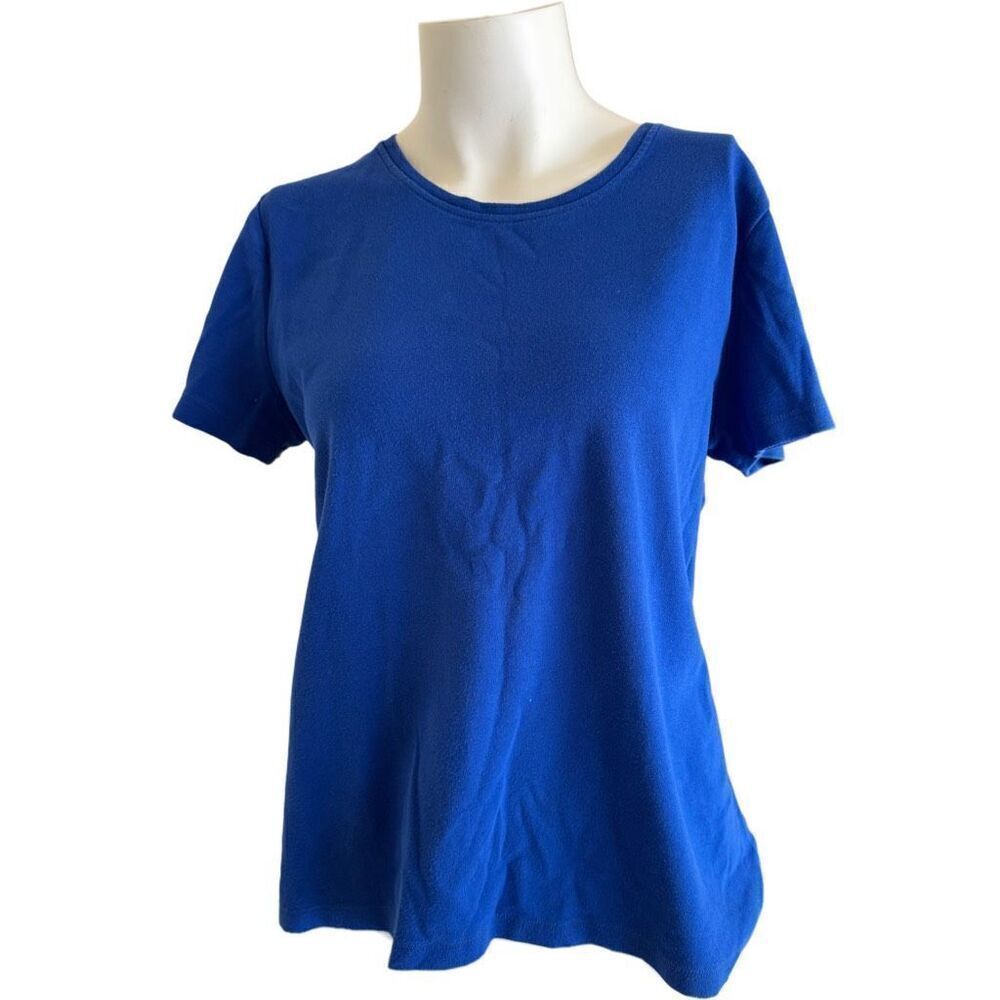 Covington sport classic fit women’s large royal blue short sleeve shirt 100% cot